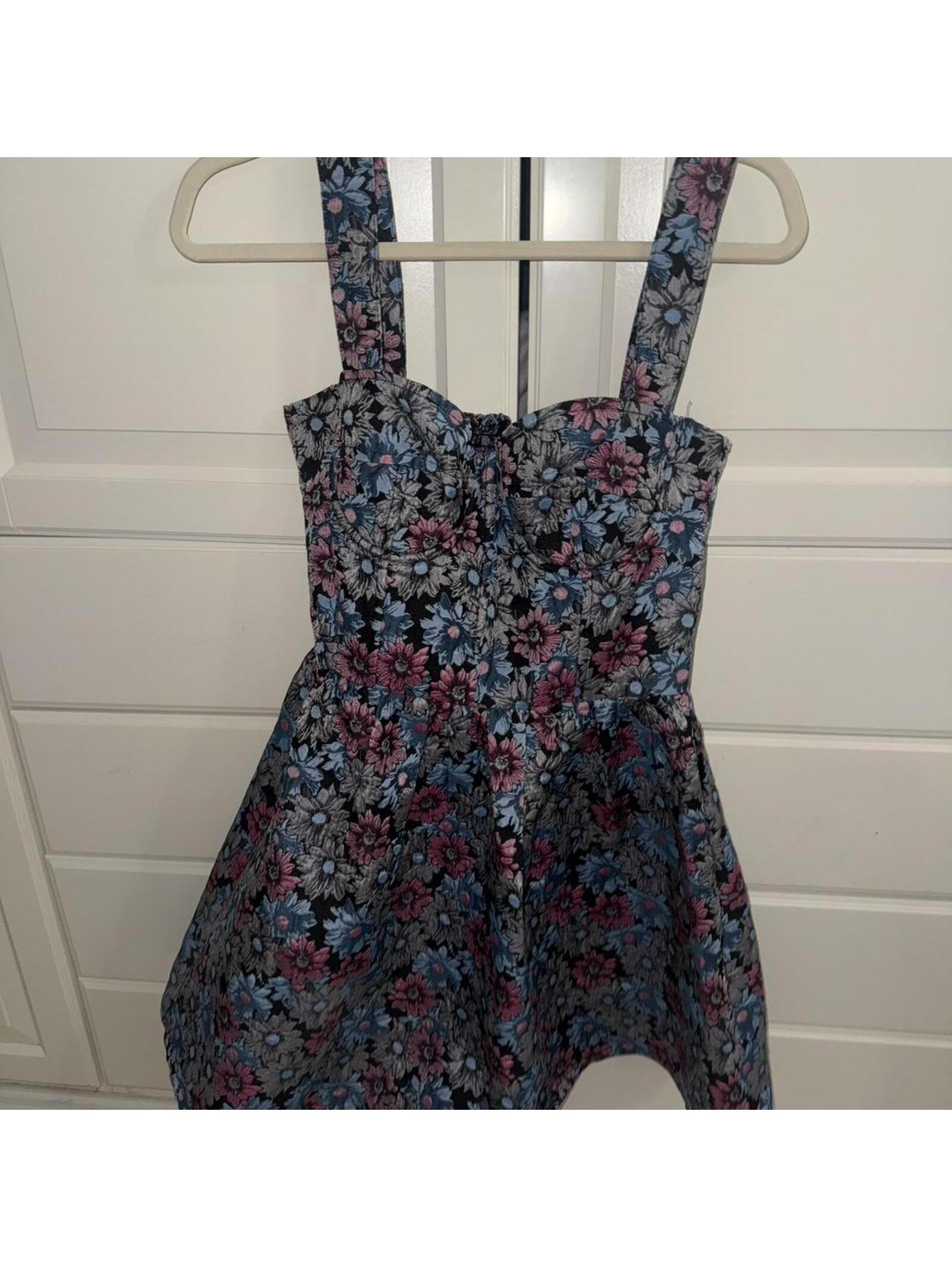 Fate Floral Jacquard Mini Dress